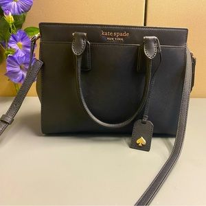 Kate Spade Cameron Leather Satchel (Black)(Used Once)